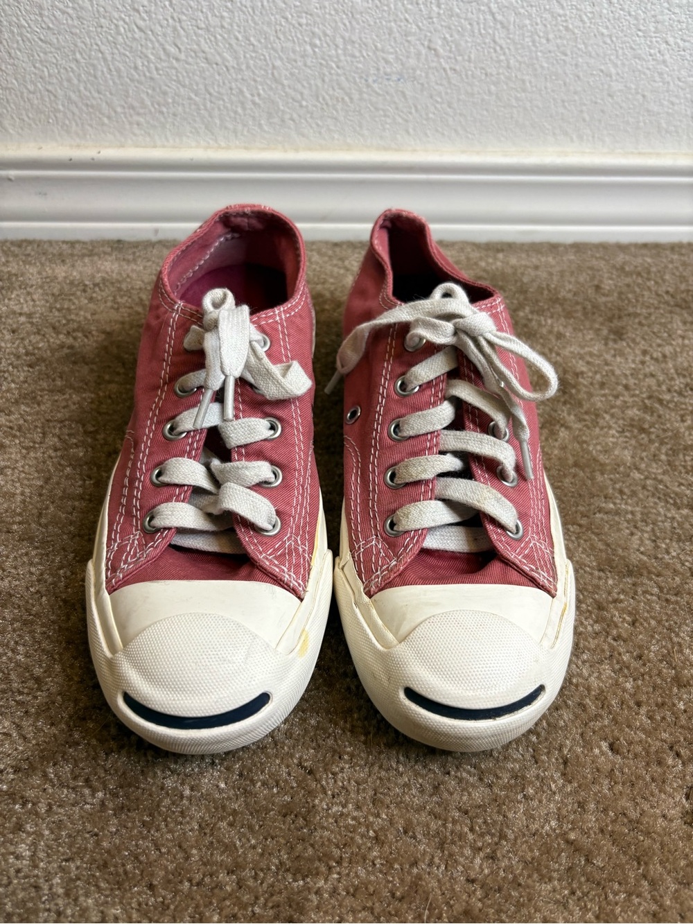 Low-Top Canvas Sneakers in Dusty Rose for Women